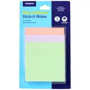 J.Burrows Ultra Stick-it Notes 76x76mm Sunset 3 Pack