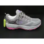 SKECHERS GO RUN TRAIL 女慢跑 走路鞋 登山鞋 灰粉 防潑水 128221GYPK