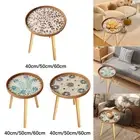 Side Table with Shell Inlays End Table Bedside Table Ornament Home Decoration