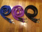 Brand New Round 8 Ft 5/8'' wide Roping Barrel Contest Reins w Scissor Clips