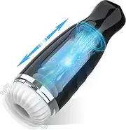 Automatic Male Masturbator with One-Button Burst Sprint Mode, 5 Powerful Thrusting & 5 Vibration Modes Acvioo Male Masturbators Pocket Pussy Strokers Adult Sex Toys for Men(Black)
