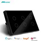 4/5/6 Gang ZigBee Smart Wall Touch Light Switch Glass Panel For Alexa/Google APP