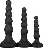 Soft Large Anal Dildos Silicone Butt Plug Prostate Massage Anal Dilator Dildo Masturbator Anal Beads Anal Balls for Men Women(L)