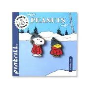 Pintrill x Peanuts Snoopy & Woodstock Red Puffer Coat (Puffy Coat) Pin Set