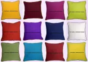 100% Cotton Pillow Cushion Cover Case Square 40x40cm Indian Throw Plain Dye Sham