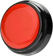 Large Talking Button Clock,Talking Alarm Clock Telling Time and Day of The Week for The Blind, Elderly or Visually impaired (RED)