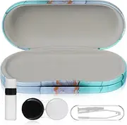 [CLISPEED] Hard Shell Sunglasses Case, Double Tier Portable Sunglass Case for Frames and InIvisible Lenses - Travel Case
