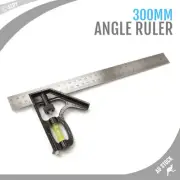 12" 300mm Combination Angle Square Type A Ruler Spirit Level Adjustable Measure