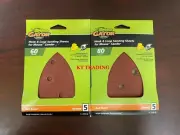 (5-Pk) GATOR Red Resin HOOK LOOP Coarse Detail SANDING SHEETS Industrial Grade