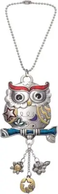 Ganz Owl Color Artr Zinc Car Charm