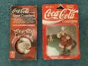 COCA-COLA (2 SETS) SANTA DRINK COASTERS - PRE OWNED/UNUSED