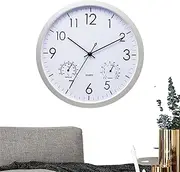 Outdoor Pool Clock - 1/2pc Outdoor Weather Station, Elegant Retro Clocks | Outdoor Clocks Patio Large Waterproof, Elegant Retro Outdoor Clocks for Patio Balcony Deck Pool Dining Room Living Room