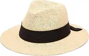 [San Diego Hat Company] Women's Fedora Beach Sun Hat with Back Knot Band