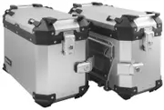 FC-Moto Terreno EVO Silver 36 L Alu Side Case Set + Lock Cylinder Set, grey-silver for Men Grey Silver