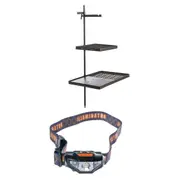 Adventure Kings Campfire Cooking Grill BBQ Combo + LED Head Torch 70m range