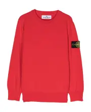 Stone Island Junior Compass-Patch Crewneck Jumper 14Y,12Y,10Y red