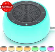 White Noise Machine for Baby Sleep Night Light 16 Sounds Portable Plug-In Device
