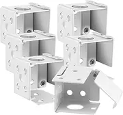Hotop 6 Pieces 1 Inch Blind Brackets White Profile Box Mounting Window Blinds Headrail Bracket Low Profile Box Mounting for Window Blinds