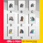 CASE COVER FOR APPLE IPAD|COCKER SPANIEL DOG PUPPY CANINE WATERCOLOR ART #1