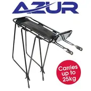 Azur Bicycle Rear Pannier Rack Alloy Touring Bike Carrier Black