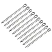 Split Cotter Pin - 5mm x 70mm 304 Stainless Steel 2-Prongs Silver Tone 10Pcs