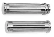Pro One Chrome Bar Milled Billet Grip Pair Harley Super Glide 85-94