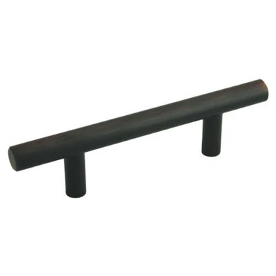 Cosmas Oil Rubbed Bronze Cabinet Hardware Euro Style Bar Handle Pull (18 Pack)