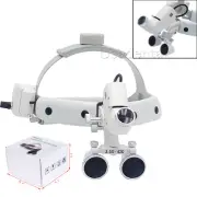 Dental Surgical Medical Headband Type Binocular Loupes 3.5X with LED Light 5W