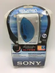 Sony Walkman Portable Cassette Player AM/FM Radio - Silver/Blue (WM-FX193/LM2)