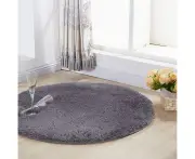Floor Rugs 200cm Area Rugs Shaggy Plush Carpets Large Round Mat Carpet Purple