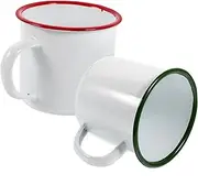 MUSISALY 2Pcs Camping Mug Cups with Edges Durable Water and Coffee Mugs for Home Office and Outdoor Use Multipurpose Tableware for Beverages