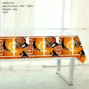 1Pcs 108cm,180cm Table Cover Basketball Tableware Party Supplies Sports Birthday Decoration