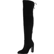Stuart Weitzman Womens Vidaland Black Thigh-High Boots 6 Medium (B,M) BHFO 7453