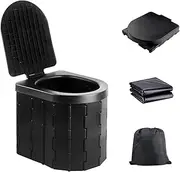 Portable Folding Toilet for Adults - Camping, Car, Travel, Outdoor, Hiking, Backpack, Trips, Tent, Boat, Beach, Traffic Jam, Home - Potty Commode Bucket