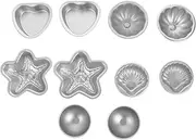 10pcs Aluminum Alloy Bubble Bath Mold Set DIY Bath Salt Ball Molds for Landing