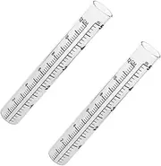 2Pcs Flat Bottomed Rain Gauge Test Tubes with Scale for Accurate Rainfall Measurement Farming and Meteorological Research Durable Glass Design