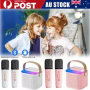 Wireless Bluetooth Speaker Karaoke Singing Machine Mini KTV Home with 2 Micphone