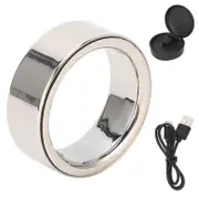 2024 Innovation Smart Health Ring Fitness Tracker Bluetooth for Sleep Monitoring Blood Oxygen Tracking Waterproof Rechargeable Silver