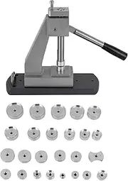 [MLBNBMMPLW] Watch Press Tool Set, Tabletop Watch Back Press Tool with Height Adjustable, Professional Watch Repairing Tool with 25 Aluminum Alloy Dies, Watch Back Closer Opener, for Repair Shops