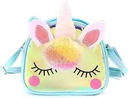 [Hiflyer] Kids Crossbody Bag Girls Crossbody Bag, Small TPU Unicorn Bag Unicorn Purses for Girls, Little Girls Purse Toddler Purse, Blue, Small