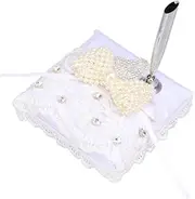 NAMOARLY Unique Wedding Pen Holder Weeding Planner with Pen Fashionable Party Pen Stand for Signature Guest Book