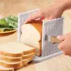Adjustable Toast Slicer/ Cutting Guide for Homemade Bread, Plastic White