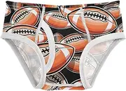 [Joisal] Rugby Balls Toddler Briefs 3t-4t Tagless Boys Underwear, Rugby Balls, 5 Years