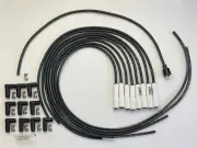 CERAMIC STRAIGHT BOOTS 8.5mm UNIVERSAL SPARK PLUG WIRES HEI CHEVY FORD PONTIAC