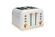 Morphy Richards 1880W Accents Rose Gold 4 Slice Bread Toaster Ocean Grey