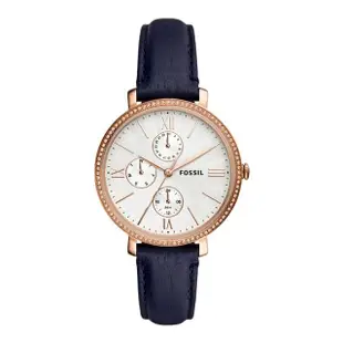 【FOSSIL】藍色三眼晶鑽女錶錶38MM(ES5096)