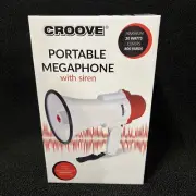 Croove Megaphone Bullhorn Loud Speaker with Siren for Kids & Adult “New In Box “