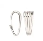 Sterling Silver Tiny Small 2 mm Snap On Charm Pendant Bail A Hook
