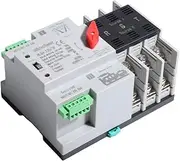 aikoolwer Automatic Transfer Switch 100A 220V Din Rail Mount Dual Power Switch Generators Electrical Selection Switch NLQ4-3P