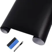 LZLRUN Matte Black Vinyl Wrap Self Adhesive Air Release Bubble - Outdoor Rated